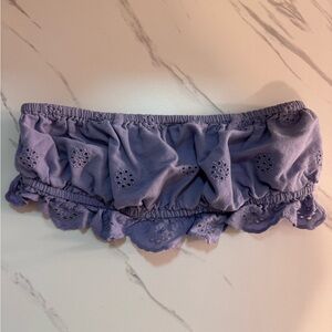 Urban Outfitters Lavender Festival Party Tube Top with Embroidery